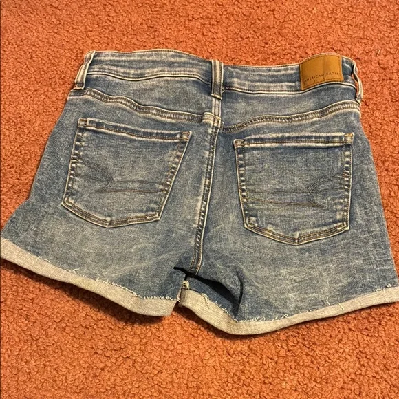 American Eagle Outfitters Blue Jean Shorts with Distressed Vintage Look - Picture 5 of 9